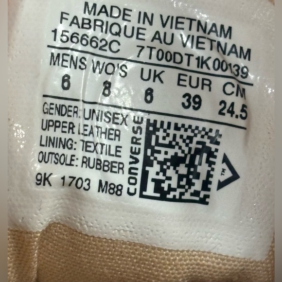 Limited Edition Converse All Star Leather Rose Gold Low Top Sneaker Women’s 8 - Picture 7 of 7